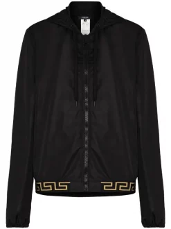 Versace Veste Légère à Bande Greca A1008 NERO