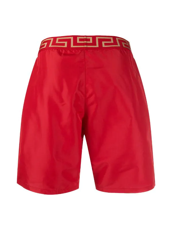 Versace Short De Bain à Bord Greca A9X2 Red/ Gold 2 Versace Short De Bain à Bord Greca A9X2 Red/ Gold – Image 2