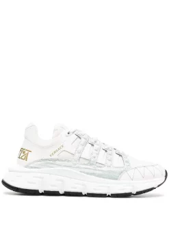 Versace D0191 BIANCO+ORO Baskets Trigreca Homme