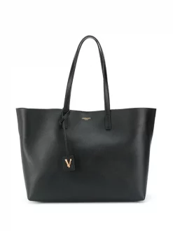 Versace Sac Cabas à Détail De Logo KVO41 NERO/ ORO