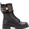 Versace KVO41 NERO/ ORO VERSACE Bottines 40 Mm à Détail D'épingle Femme