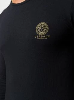 Versace T-shirt à Longues Manches A1008 NERO -Pas Cher Versace Boutique 15517950 28143865 600