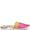 Versace Chaussons En éponge à Imprimé Baroque Femme