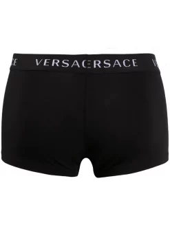 Versace Lot De Deux Boxers à Bande Logo A2A4 NERO/BIANCO -Pas Cher Versace Boutique 15553298 27922337 600