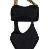 ( Positively Conscious ) Versace Maillot De Bain à Bande Greca A1008 BRQUE PRNT