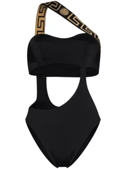 ( Positively Conscious ) Versace Maillot De Bain à Bande Greca A1008 BRQUE PRNT