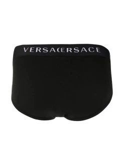 Versace Lot De Deux Slips à Logo A2A4 BKWHT -Pas Cher Versace Boutique 15661060 28410731 600