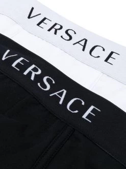 Versace Lot De Deux Slips à Logo A2A4 BKWHT -Pas Cher Versace Boutique 15661060 28410734 600
