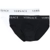 Versace Lot De Deux Slips à Logo A2A4 BKWHT