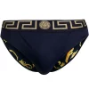 Versace Slip De Bain à Bande Greca A70W BLU ORO