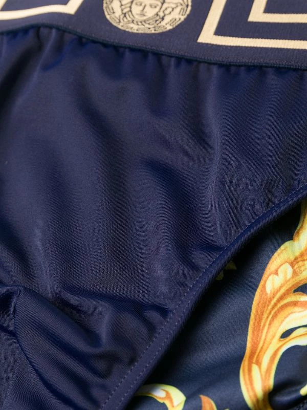 Versace Slip De Bain à Bande Greca A70W BLU ORO 3 Versace Slip De Bain à Bande Greca A70W BLU ORO – Image 3