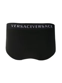 Versace Lot De Deux Slips à Logo A1A8 NERO NERO -Pas Cher Versace Boutique 15692391 28715286 600