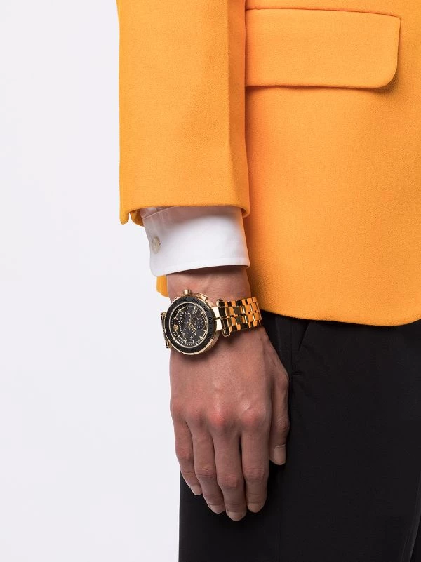 Versace Montre Greca Chrono 45 Mm GOLD-TONE 2 Versace Montre Greca Chrono 45 Mm GOLD-TONE – Image 2