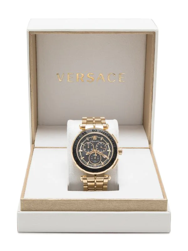 Versace Montre Greca Chrono 45 Mm GOLD-TONE 6 Versace Montre Greca Chrono 45 Mm GOLD-TONE – Image 6