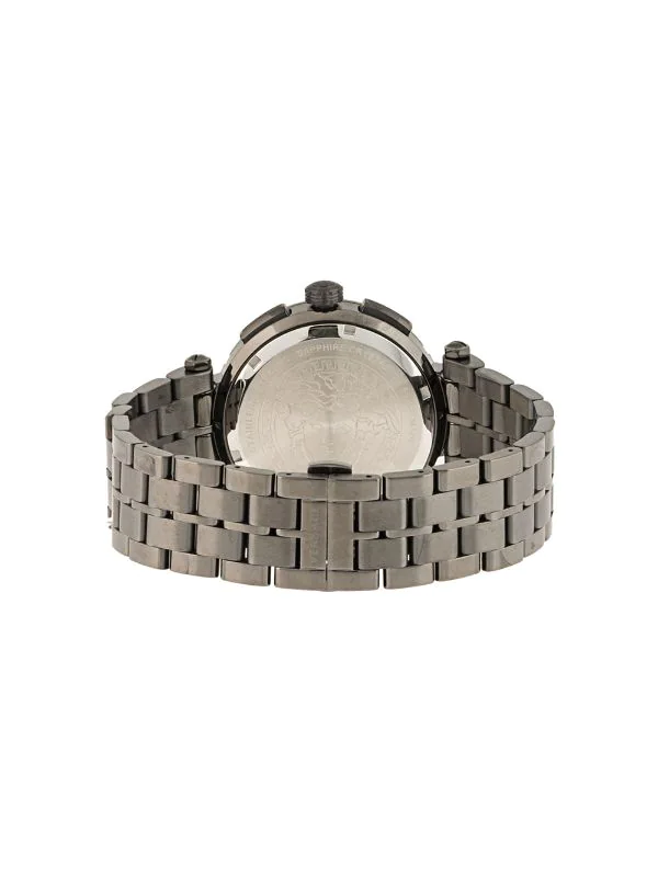 Versace GUNMETAL Montre Chronographe Greca 45 Mm Homme 4 Versace GUNMETAL Montre Chronographe Greca 45 Mm Homme – Image 4