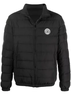 ( Access Edit ) Versace Veste Matelassée à Patch Logo A1008 NERO