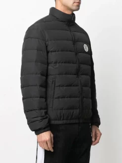 ( Access Edit ) Versace Veste Matelassée à Patch Logo A1008 NERO -Pas Cher Versace Boutique 15981983 30710038 600