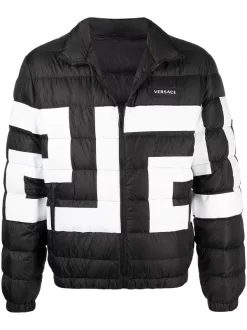 Versace Doudoune à Imprimé Géométrique Homme