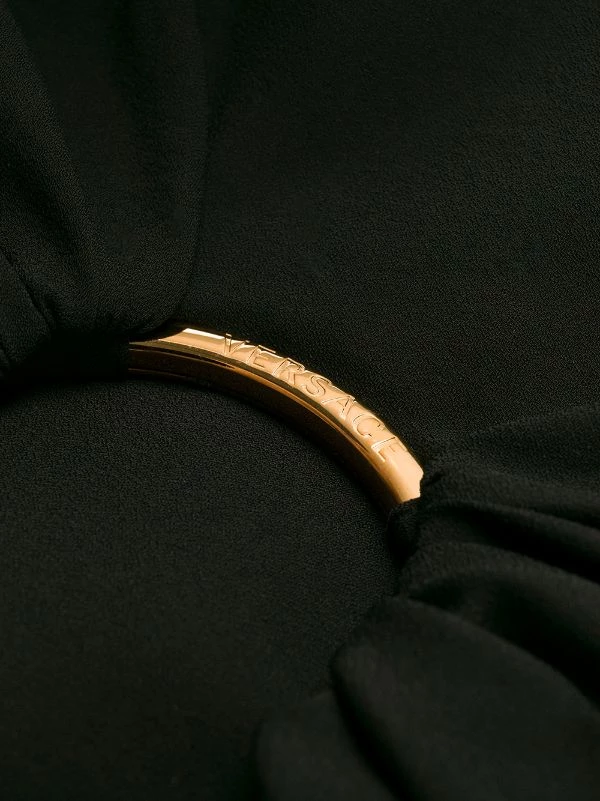 Versace Robe Mi-longue à Détails De Découpes A1008 NERO 8 Versace Robe Mi-longue à Détails De Découpes A1008 NERO – Image 8