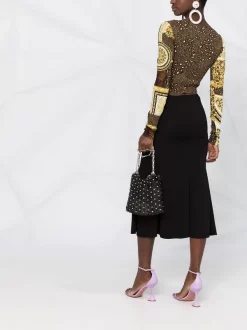 Versace Jupe Mi-longue à Découpe Femme -Pas Cher Versace Boutique 15982971 bb627e90 edee 4f06 a58b 20f72453ee4a 600