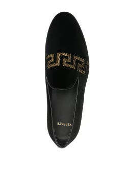 Versace Mocassins à Broderies Greca D4191 NERO -Pas Cher Versace Boutique 15984071 30334948 600