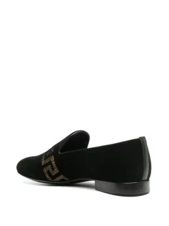 Versace Mocassins à Broderies Greca D4191 NERO -Pas Cher Versace Boutique 15984071 30338467 600