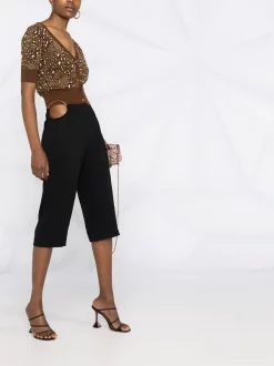 Versace Pantalon Court à Détail D'anneau Femme -Pas Cher Versace Boutique 15985084 30315045 600