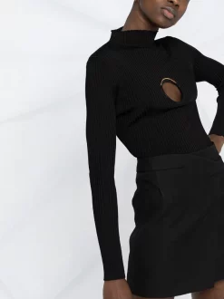 Versace Pull En Maille Nervurée Femme -Pas Cher Versace Boutique 15985087 809099ed 4251 44ac a091 1b29e1527a64 600