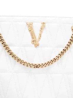 Versace Sac Cabas Matelassé à Plaque Logo 1W00V WHITE 10 Versace Sac Cabas Matelassé à Plaque Logo 1W00V WHITE -Pas Cher Versace Boutique 15985487 30391087 600