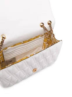 Versace Sac Porté épaule Matelassé à Plaque Logo 1W00V WHITE -Pas Cher Versace Boutique 15985493 30399852 600