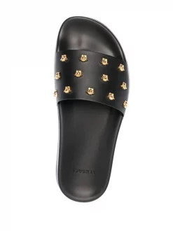 Versace Claquettes à Plaque Medusa KVO41 NERO ORO VERSACE -Pas Cher Versace Boutique 15985554 30707440 600