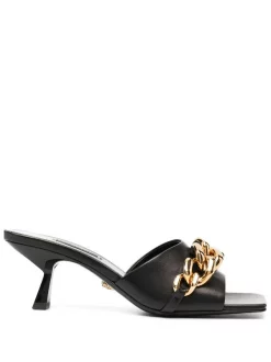 Versace Mules à Détails De Chaînes KVO41 NERO-ORO VERSACE