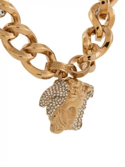 Versace Collier Medusa Orné De Cristaux KCVO CRYSTAL + ORO VERSACE -Pas Cher Versace Boutique 15990779 30318278 600