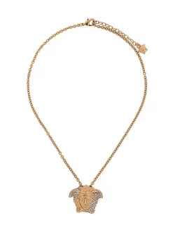 Versace Collier Medusa Orné De Cristaux Femme
