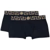 Versace A70W BLUE/GOLD Lot De Deux Boxers à Logo Homme