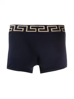 Versace A70W BLUE/GOLD Lot De Deux Boxers à Logo Homme -Pas Cher Versace Boutique 16048363 31602523 600