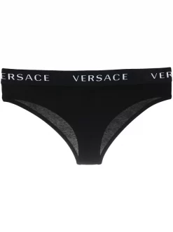 Versace Culotte à Bande Logo Femme