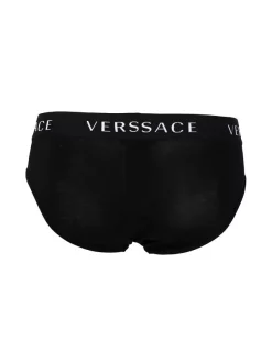 Versace A3197 NERO NERO NERO Lot De Trois Slips à Logo Homme -Pas Cher Versace Boutique 16093945 30429551 600