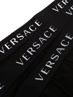 Versace A3197 NERO NERO NERO Lot De Trois Slips à Logo Homme -Pas Cher Versace Boutique 16093945 30429554 600