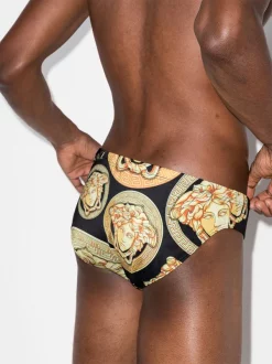 ( Access Edit ) Versace 5B000 BLACK GOLD Maillot De Bain à Logo Imprimé Homme 5 ( Access Edit ) Versace 5B000 BLACK GOLD Maillot De Bain à Logo Imprimé Homme -Pas Cher Versace Boutique 16109484 31011551 600