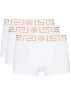 Versace Boxer à Bords Greca A81H WHITE GREEK GOLD