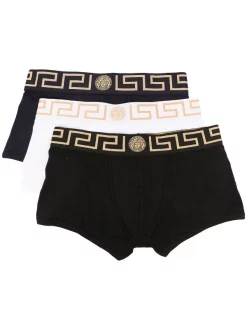 Versace Boxer à Bande Greca Homme