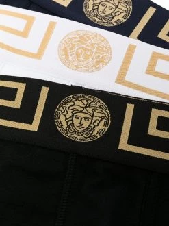 Versace A4345 NERO/ BLU/ BIANCO Lot De Trois Boxers Medusa Greca Homme -Pas Cher Versace Boutique 16119061 30402564 600