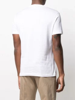 Versace T-shirt à Logo Imprimé A2088 BIANCO/ ORO -Pas Cher Versace Boutique 16120010 30532156 600