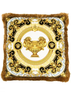 Versace Coussin à Imprimé Baroque Z7624 GRIGIO BIANCO NERO