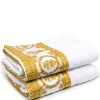 Versace Z4001 BIANCO Serviette De Bain à Logo Imprimé Femme