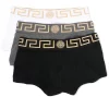 Versace A3278 NERO GRIGIO BIANCO Lots De Trois Boxers à Bordures Greca Homme