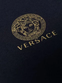 Versace A40I BIANCO/ BLU Lot De 2 T-shirts Medusa à Logo Femme -Pas Cher Versace Boutique 16154294 35667855 600