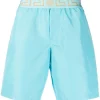 Versace 2V070 SPLASH+ORO Short De Bain à Bande Grecca Homme