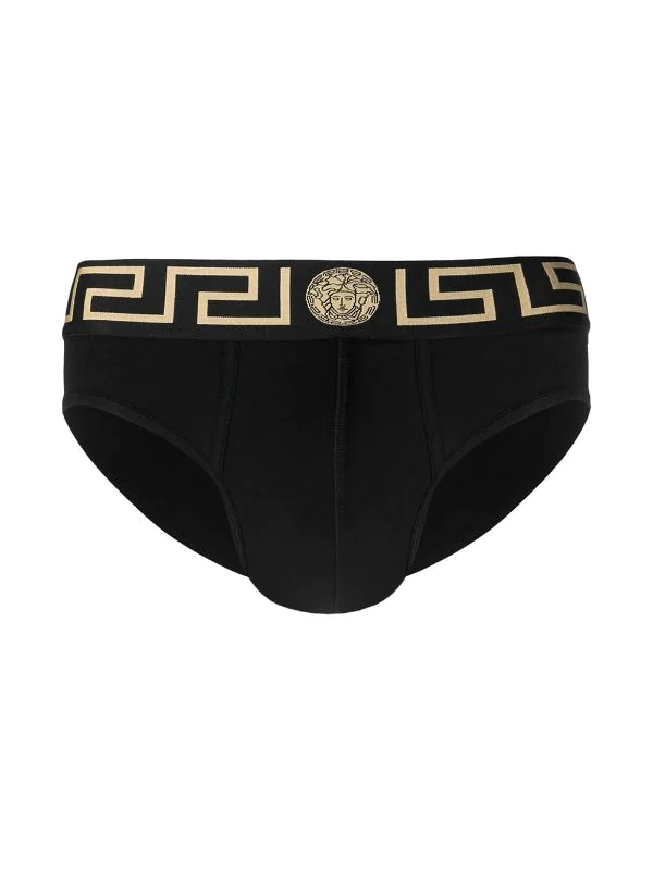 Versace Slip à Imprimé Greca Homme 2 Versace Slip à Imprimé Greca Homme – Image 2